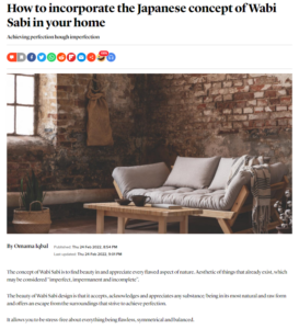 How to incorporate the Japanese concept of Wabi Sabi in your home by Omama Iqbal