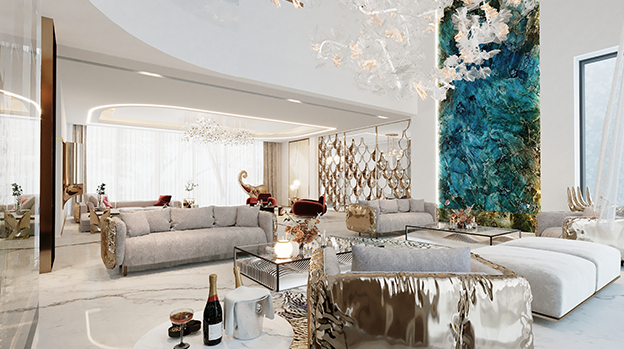 large room in white decoration interior desing and fit out services dubai